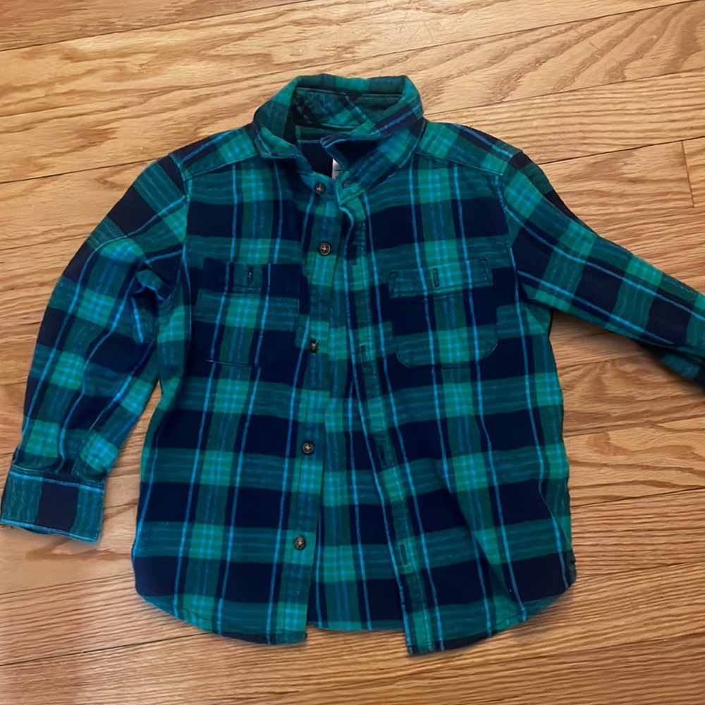Carter’s Boys Flannel Button Down Shirt Size 4T